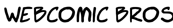 Webcomic Bros font preview